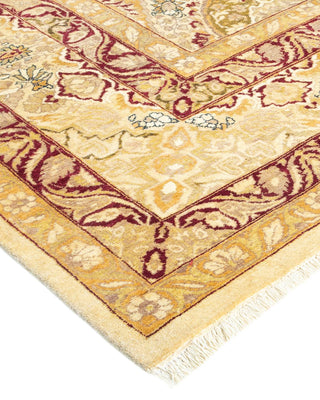 Traditional Mogul Ivory Wool Area Rug 8' 2" x 10' 1" - Solo Rugs