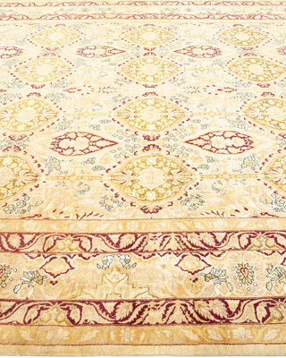 Traditional Mogul Ivory Wool Area Rug 8' 2" x 10' 1" - Solo Rugs