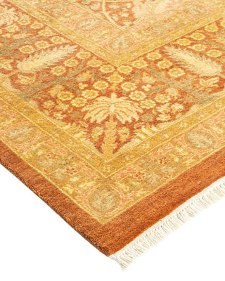 Traditional Mogul Brown Wool Area Rug 8' 2" x 10' 2" - Solo Rugs