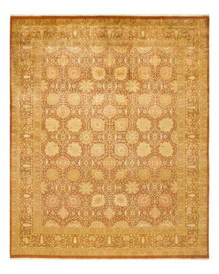 Traditional Mogul Brown Wool Area Rug 8' 2" x 10' 2" - Solo Rugs