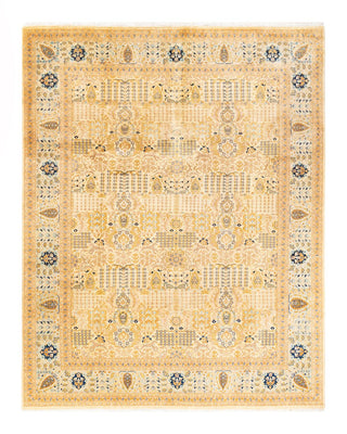Traditional Mogul Ivory Wool Area Rug 8' 0" x 10' 4" - Solo Rugs