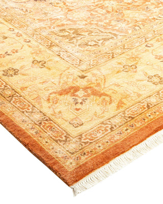 Traditional Mogul Brown Wool Area Rug 6' 0" x 8' 9" - Solo Rugs