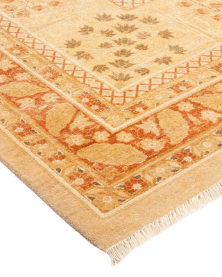 Traditional Mogul Ivory Wool Area Rug 10' 2" x 13' 10" - Solo Rugs