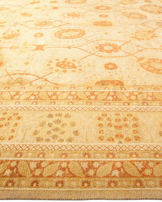 Traditional Mogul Ivory Wool Area Rug 10' 2" x 13' 10" - Solo Rugs