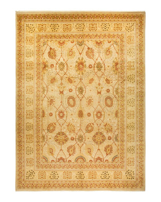 Traditional Mogul Ivory Wool Area Rug 10' 2" x 13' 10" - Solo Rugs