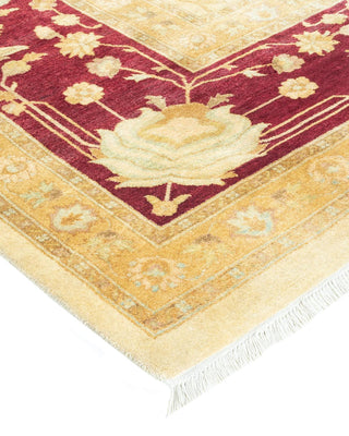 Traditional Mogul Ivory Wool Area Rug 10' 2" x 14' 7" - Solo Rugs