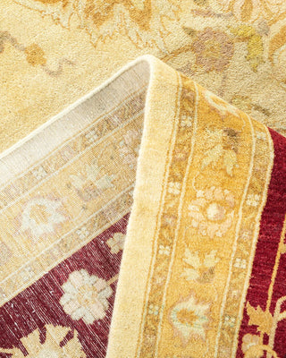 Traditional Mogul Ivory Wool Area Rug 10' 2" x 14' 7" - Solo Rugs