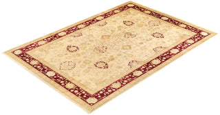 Traditional Mogul Ivory Wool Area Rug 10' 2" x 14' 7" - Solo Rugs