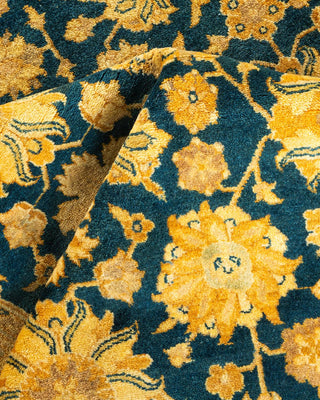 Traditional Mogul Blue Wool Area Rug 6' 3" x 9' 3" - Solo Rugs