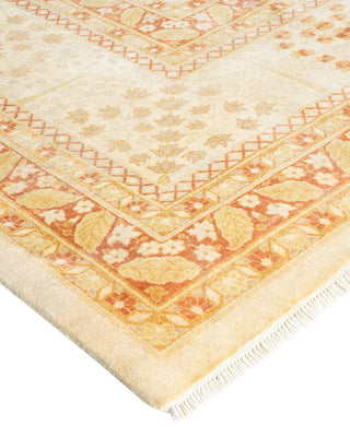 Traditional Mogul Ivory Wool Area Rug 9' 3" x 11' 10" - Solo Rugs