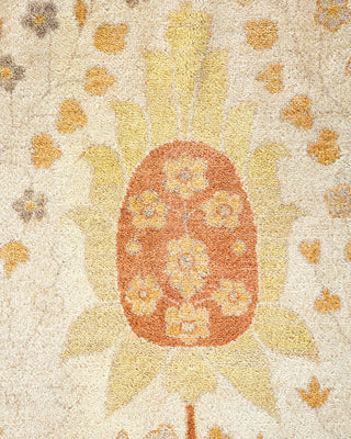 Traditional Mogul Ivory Wool Area Rug 9' 3" x 11' 10" - Solo Rugs