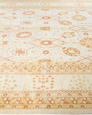 Traditional Mogul Ivory Wool Area Rug 9' 3" x 11' 10" - Solo Rugs