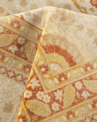 Traditional Mogul Ivory Wool Area Rug 9' 3" x 11' 10" - Solo Rugs