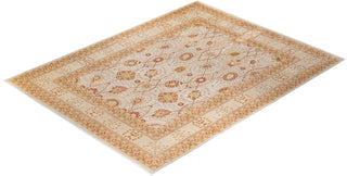 Traditional Mogul Ivory Wool Area Rug 9' 3" x 11' 10" - Solo Rugs