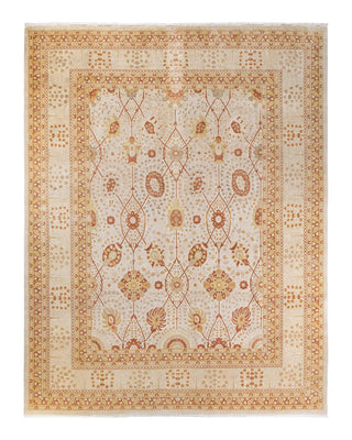 Traditional Mogul Ivory Wool Area Rug 9' 3" x 11' 10" - Solo Rugs