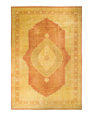 Traditional Mogul Brown Wool Area Rug 12' 0" x 17' 8" - Solo Rugs