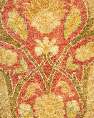 Traditional Mogul Yellow Wool Area Rug 12' 1" x 17' 6" - Solo Rugs