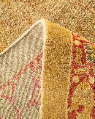 Traditional Mogul Yellow Wool Area Rug 12' 1" x 17' 6" - Solo Rugs