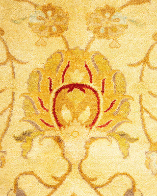 Traditional Mogul Ivory Wool Area Rug 6' 2" x 8' 10" - Solo Rugs