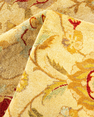 Traditional Mogul Ivory Wool Area Rug 6' 2" x 8' 10" - Solo Rugs