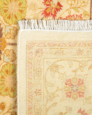 Traditional Mogul Ivory Wool Area Rug 4' 7" x 8' 10" - Solo Rugs