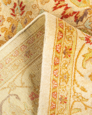 Traditional Mogul Ivory Wool Area Rug 4' 7" x 8' 10" - Solo Rugs