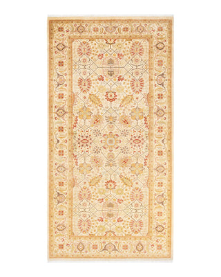 Traditional Mogul Ivory Wool Area Rug 4' 7" x 8' 10" - Solo Rugs