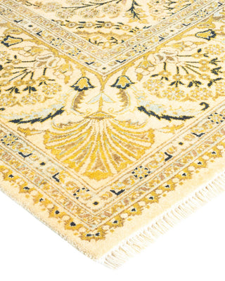 Traditional Mogul Ivory Wool Area Rug 6' 1" x 8' 10" - Solo Rugs