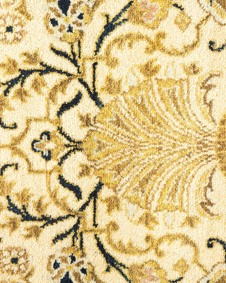 Traditional Mogul Ivory Wool Area Rug 6' 1" x 8' 10" - Solo Rugs