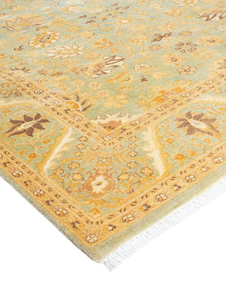 Traditional Mogul Light Blue Wool Area Rug 4' 1" x 6' 1" - Solo Rugs