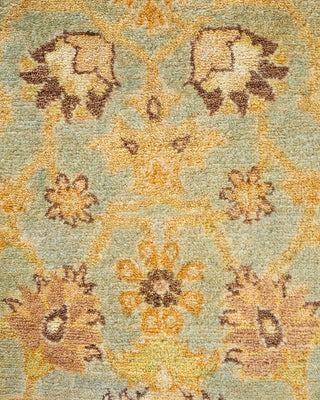 Traditional Mogul Light Blue Wool Area Rug 4' 1" x 6' 1" - Solo Rugs