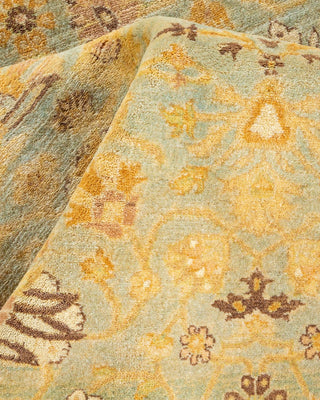Traditional Mogul Light Blue Wool Area Rug 4' 1" x 6' 1" - Solo Rugs