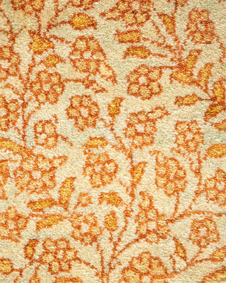 Traditional Mogul Yellow Wool Area Rug 4' 1" x 6' 4" - Solo Rugs