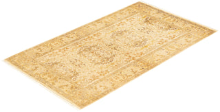 Traditional Mogul Ivory Wool Area Rug 3' 1" x 5' 4" - Solo Rugs