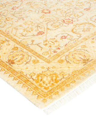 Traditional Mogul Ivory Wool Area Rug 3' 3" x 5' 1" - Solo Rugs