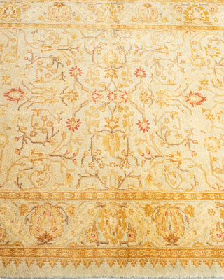 Traditional Mogul Ivory Wool Area Rug 3' 3" x 5' 1" - Solo Rugs