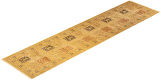 Traditional Mogul Ivory Wool Runner 3' 1" x 12' 8" - Solo Rugs