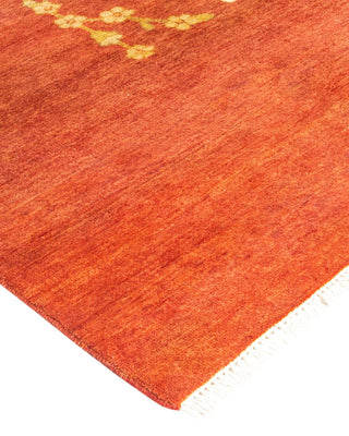 Contemporary Eclectic Orange Wool Area Rug 11' 8" x 14' 9" - Solo Rugs