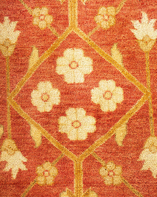 Contemporary Eclectic Orange Wool Area Rug 11' 8" x 14' 9" - Solo Rugs