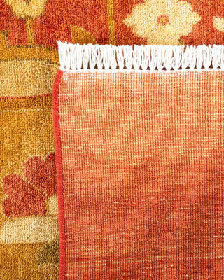 Contemporary Eclectic Orange Wool Area Rug 11' 8" x 14' 9" - Solo Rugs