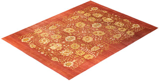 Contemporary Eclectic Orange Wool Area Rug 11' 8" x 14' 9" - Solo Rugs