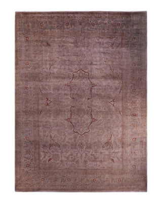 Contemporary Fine Vibrance Beige Wool Area Rug 10' 1" x 13' 9" - Solo Rugs