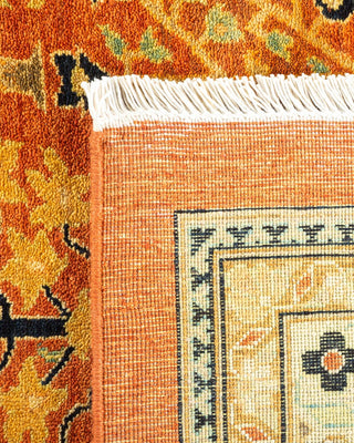 Contemporary Eclectic Orange Wool Area Rug 9' 2" x 11' 10" - Solo Rugs