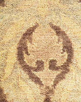 Contemporary Eclectic Brown Wool Area Rug 9' 1" x 12' 1" - Solo Rugs