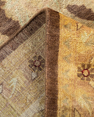 Contemporary Eclectic Brown Wool Area Rug 9' 1" x 12' 1" - Solo Rugs