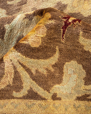 Contemporary Eclectic Brown Wool Area Rug 9' 1" x 12' 1" - Solo Rugs
