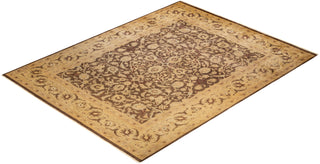 Contemporary Eclectic Brown Wool Area Rug 9' 1" x 12' 1" - Solo Rugs
