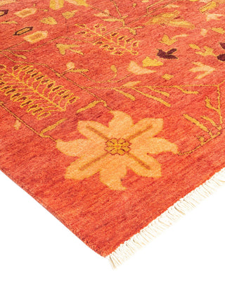 Contemporary Eclectic Orange Wool Area Rug 12' 3" x 17' 10" - Solo Rugs