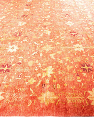 Contemporary Eclectic Orange Wool Area Rug 12' 3" x 17' 10" - Solo Rugs