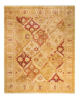 Contemporary Eclectic Ivory Wool Area Rug 8' 4" x 10' 4" - Solo Rugs